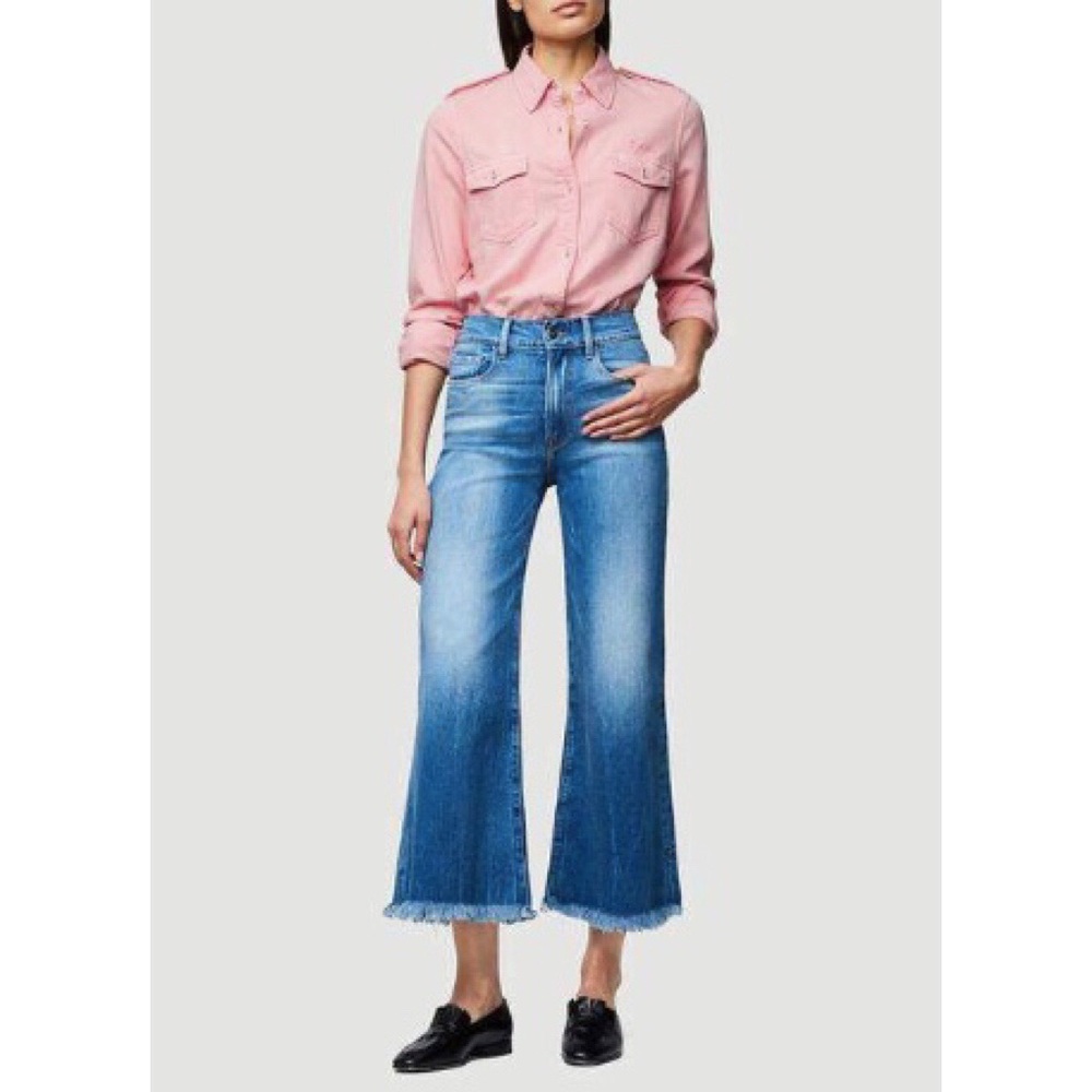 FRAME Denim Faded Light Pink Button Down sz M